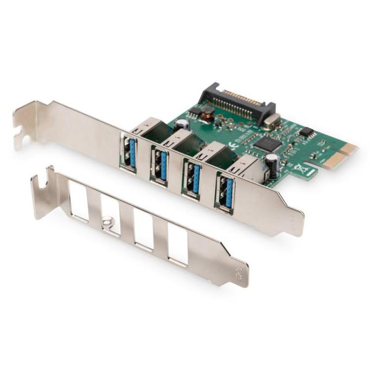 Karta rozszerzeń/Kontroler USB 3.0 PCI Express, 4xUSB 3.0, Chipset: VL805