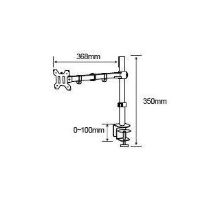 Uchwyt TB-MO1 do monitora jednoramienny do 27" 10kg VESA 100