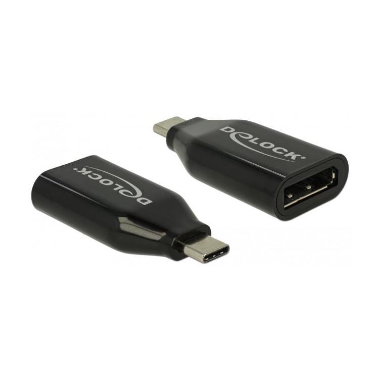 Adapter USB-C - Displayport M/F 4K 60Hz Czarny