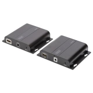 Przedłużacz/Extender HDMI do 120m po skrętce Cat.5e/6 UTP lub IP, 4K 30Hz UHD, z audio (zestaw)