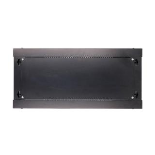 Szafka wisząca rack 4U 600x450 czarna szklane drzwi