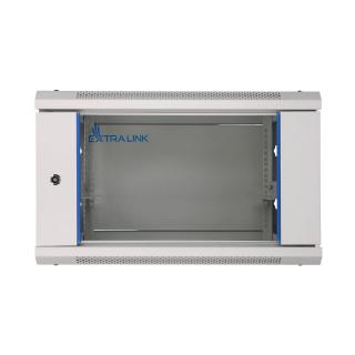 Szafka wisząca rack 4U 600x600 szara szklane drzwi