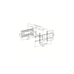 Uchwyt ścienny Techly 43"-80", 50kg obrotowy