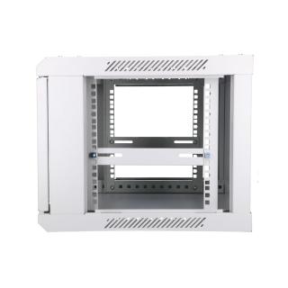 Szafka wisząca rack 6U 600x600 szara szklane drzwi