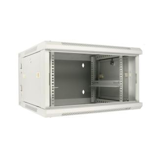 Szafka wisząca rack 6U 600x600 szara dwusekcyjna