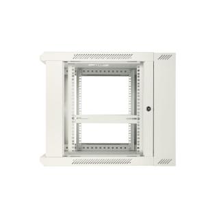 Szafka wisząca rack 9U 600x600 szara dwusekcyjna