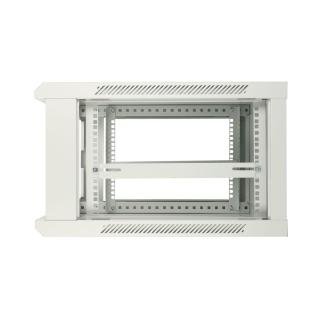 Szafka wisząca rack 6U 600x450 szara z metalowymi drzwiami