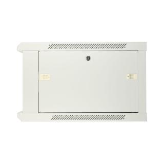 Szafka wisząca rack 6U 600x450 szara z metalowymi drzwiami