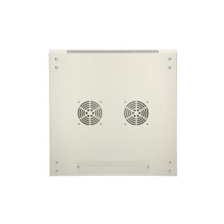 Szafka wisząca rack 6U 600x600 szara metalowe drzwi