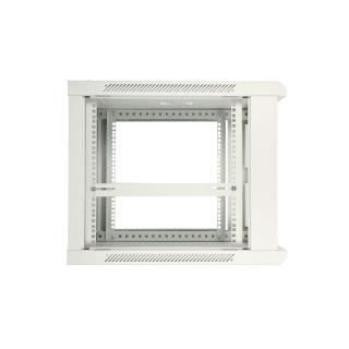 Szafka wisząca rack 9U 600x600 szara metalowe drzwi