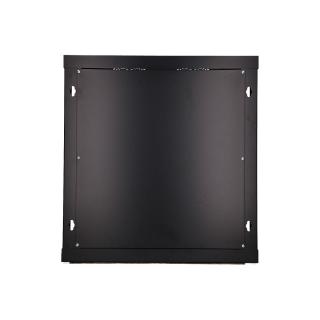 Szafka wisząca rack 12U 600x450 czarna szklane drzwi