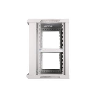 Szafka wisząca rack 12U 600x450 szara szklane drzwi