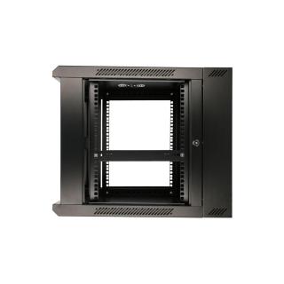 Szafka wisząca rack 12U 600x600 czarna dwusekcyjna