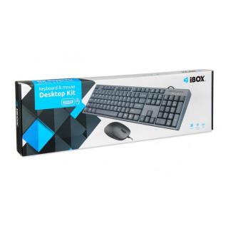 Zestaw klawiatura + mysz IBOX IKMS606 (USB 2.0 (US) czarna, optyczna 800 DPI)