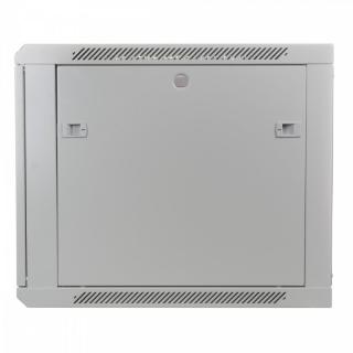 Szafa sieciowa wisząca 19" 9U rack 600x600, drzwi szyba, niedzielona, niezłożona, szara