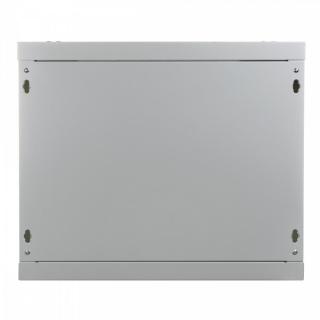 Szafa sieciowa wisząca 19" 9U rack 600x600, drzwi szyba, niedzielona, niezłożona, szara