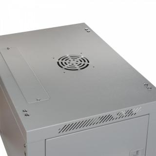 Szafa sieciowa wisząca 19" 9U rack 600x600, drzwi szyba, niedzielona, niezłożona, szara