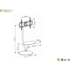 Stojak podłogowy Techly 32"-70", 68kg z półką