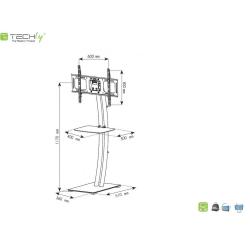 Stojak podłogowy Techly 32"-70", 68kg z półką