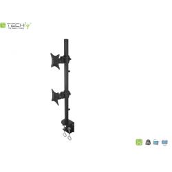 Uchwyt biurkowy Techly 13"-27", 2x10kg na 2 monitory...