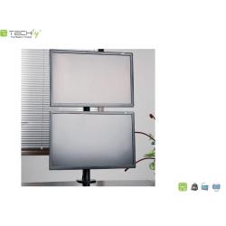 Uchwyt biurkowy Techly 13"-27", 2x10kg na 2 monitory regulowany