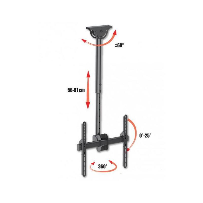 Uchwyt sufitowy Techly 32"-55", 50kg regulowany