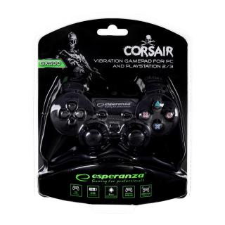 Gamepad Esperanza EG106 (PC, PS2, PS3 kolor czarny)