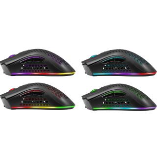 DEFENDER MYSZ BEZPRZEWODOWA GM-709L WARLOCK RF RGB 2400DPI 8P, 5 TRYBÓW PODŚWIETLENIA, DZIUROWANA 52709