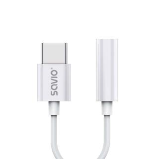 SAVIO ADAPTER USB-C - MINI JACK 3,5 MM (F) AK-51