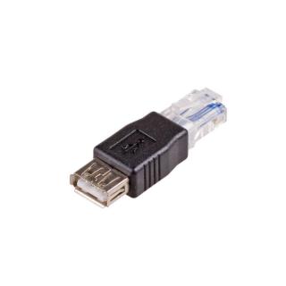 Adapter Akyga AK-AD-27 (USB 2.0 F - RJ45 M kolor czarny)