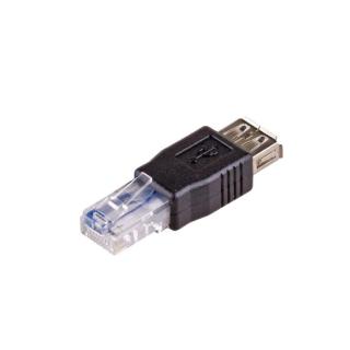 Adapter Akyga AK-AD-27 (USB 2.0 F - RJ45 M kolor czarny)