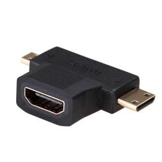 Adapter Akyga AK-AD-23 (HDMI F - Micro HDMI, Mini HDMI M...