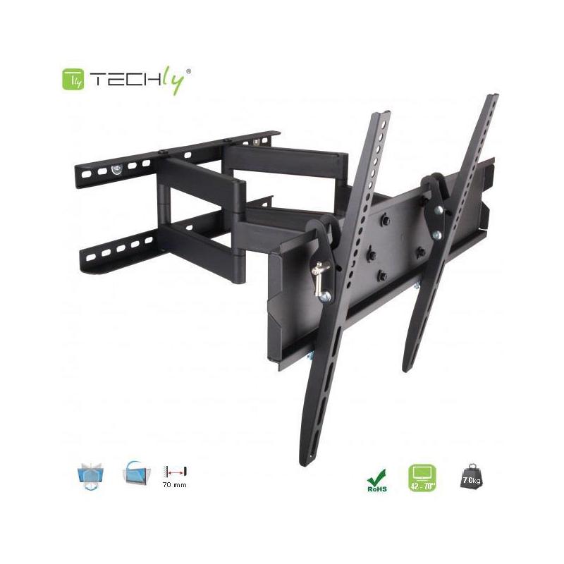 Uchwyt ścienny Techly 42"-70", 70kg obrotowy