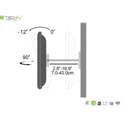 Uchwyt ścienny Techly 42"-70", 70kg obrotowy