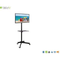 Stojak mobilny Techly 19"-37", 20kg regulowany, z półką