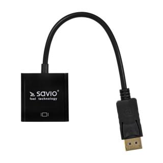 Adapter SAVIO CL-91 (DisplayPort M - DVI-I F 0,20m kolor...