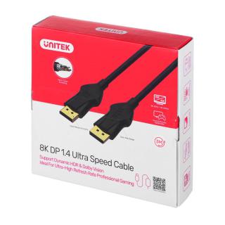 UNITEK KABEL DISPLAYPORT 1.4 8K@60HZ, C1624BK-3M