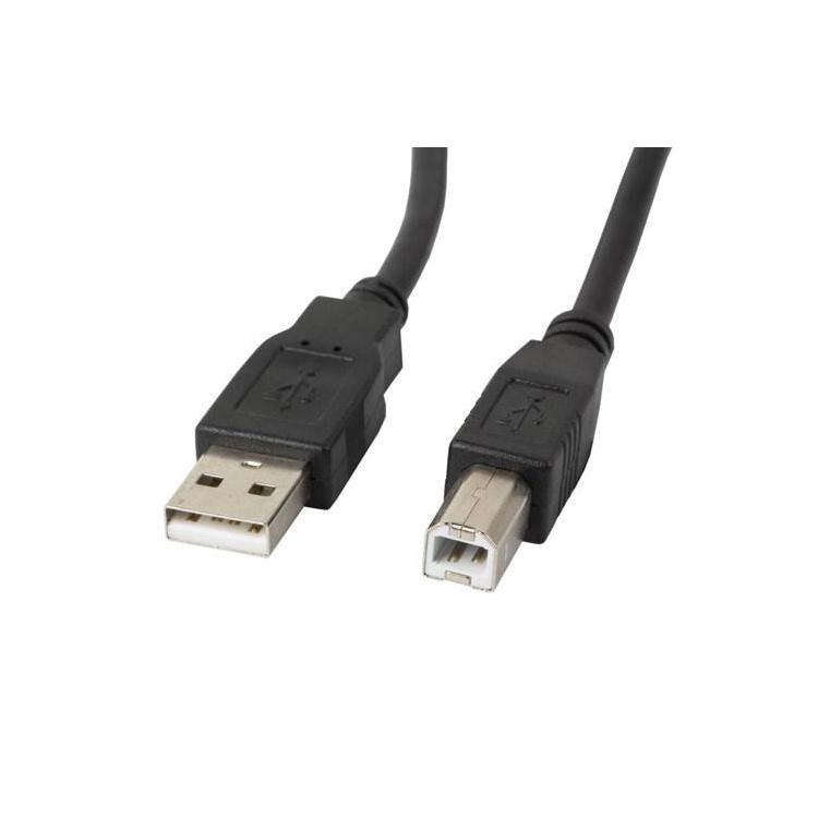 Kabel Lanberg CA-USBA-10CC-0050-BK (USB 2.0 M - USB 2.0 typu B M 5m kolor czarny)