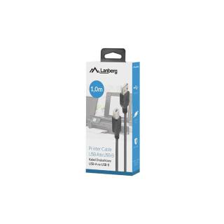 LANBERG KABEL USB-A- USB-B M/M 2.0 1M FERRYT CZARNY BOX CA-USBA-15CU-0010-BK