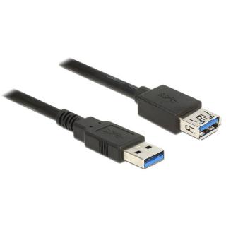 Kabel DELOCK 85058 (USB 3.0 M - USB 3.0 F 5m kolor czarny)