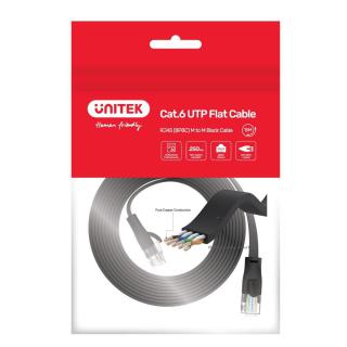 UNITEK PRZEWÓD ETHERNET PATCHCORD CAT.6 PŁASKI, 3M