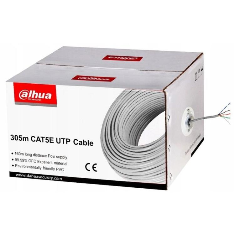 Kabel sieciowy DAHUA drut, 100% miedź PFM920I-5EUN (UTP 305m kat. 5e )