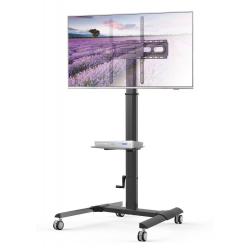 Stojak mobilny Techly 32"-70", 40kg regulowany z półką