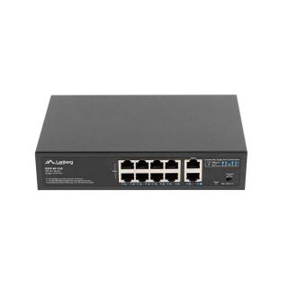 LANBERG SWITCH POE+ RACK 10"/19" (8X 100MB/S POE+, 2X...