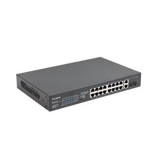 LANBERG SWITCH RACK 19" 16X 100MB POE+/2X COMBO GIGABIT 250W NIEZARZĄDZALNY RSFE-16P-2C-250