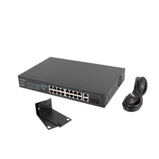 LANBERG SWITCH RACK 19" 16X 100MB POE+/2X COMBO GIGABIT 250W NIEZARZĄDZALNY RSFE-16P-2C-250