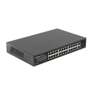 LANBERG SWITCH POE RACK 19" 24X 1GB POE+/2X GB/2X SFP 250W RSGE-24P-2GE-2S-250