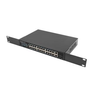 LANBERG SWITCH POE RACK 19" 24X 1GB POE+/2X GB/2X SFP 250W RSGE-24P-2GE-2S-250