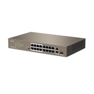 Switch PoE Tenda TEF1118P-16-150W (16x 10/100Mbps, 1x...