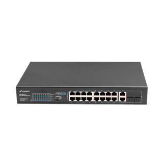 LANBERG SWITCH RACK 19" 16X 100MB POE+/2X COMBO GIGABIT 150W NIEZARZĄDZALNY RSFE-16P-2C-150